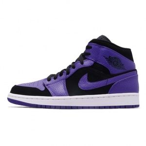 Jordan 1 Mid Black Dark Concord